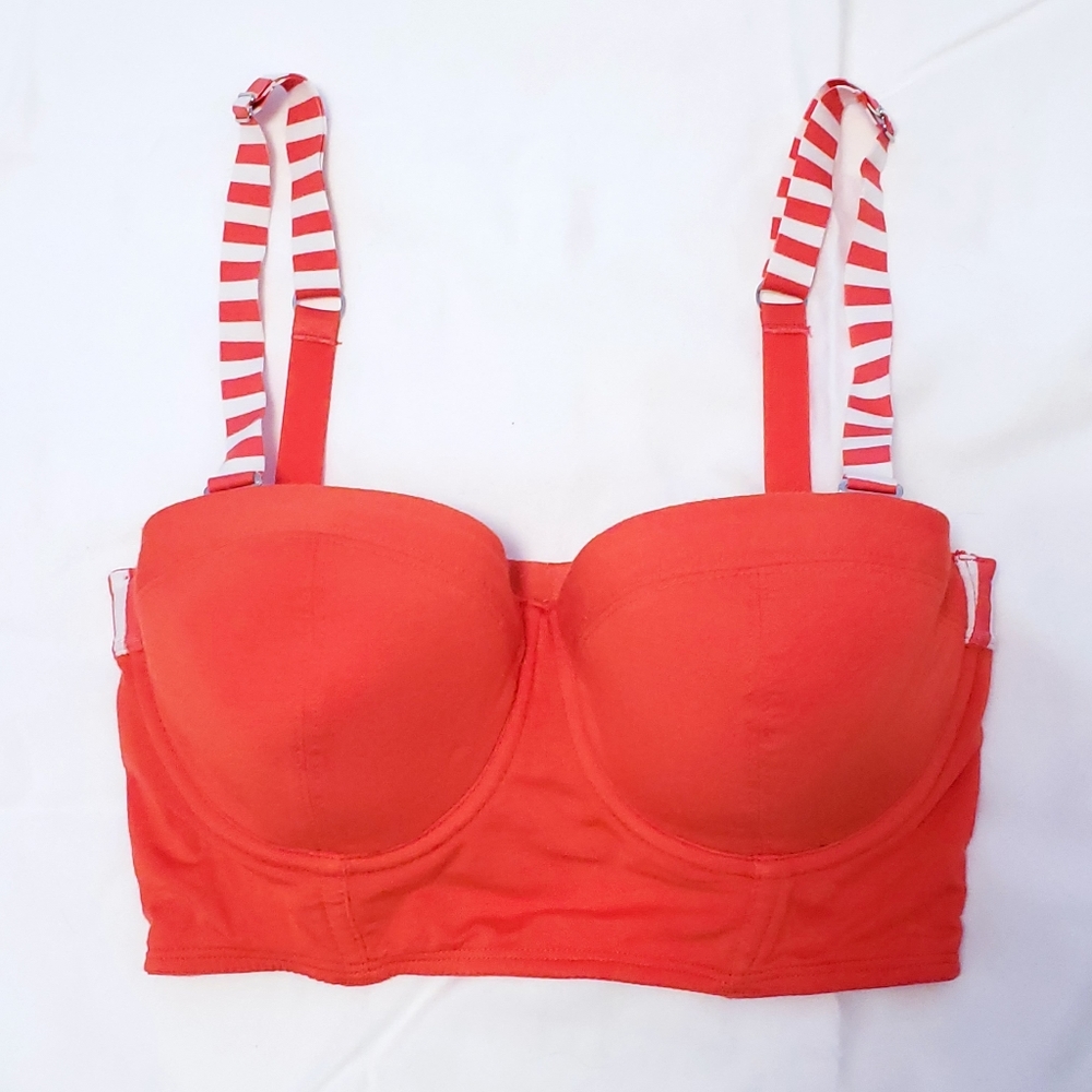 Orange corset bra
